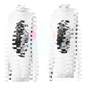 Guinea Pig With Headphones Cute Animal Motif Sweatshirt Unisex | Mazezy