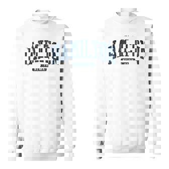 Hamilton New York Ny College University Style Blue Sweatshirt - Monsterry