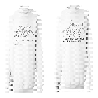 Hand Game Rock Paper Scissors Middle Finger Sweatshirt Unisex | Mazezy