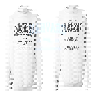 Harvard マサチューセッツ州 ヴィンテージ スポーツ デザイン ネイビー プリント スウェットシャツ - Kawaiitshirt