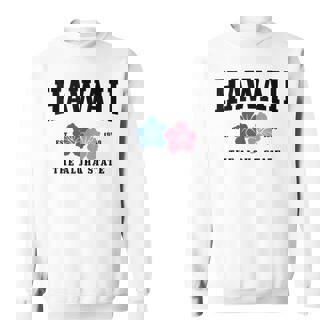 Hawaii Aloha State Hibiscus Surf Surfer Maui Kauai Hawaiian Tank Top Sweatshirt Unisex | Mazezy