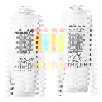 Hawaii Christmas Mele Kalikimaka Surfboard Christmas Aloha Sweatshirt | Mazezy