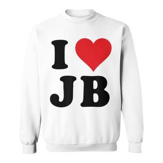 I Heart Jb Initials I Love JB First And Last Name J B Sweatshirt | Seseable CA