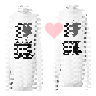 I Heart Uk Initials I Love UK First And Last Name U K 長袖tシャツ スウェットシャツ - Kawaiitshirt