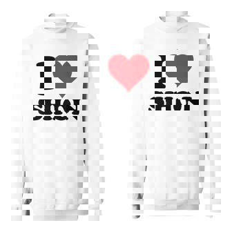 I Hearthion ファーストネーム I Love パーソナライズ スウェットシャツ - Kawaiitshirt