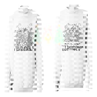 Heaven And Nature Sing Christmas Nativity Blow Trees Sweatshirt | Seseable FR