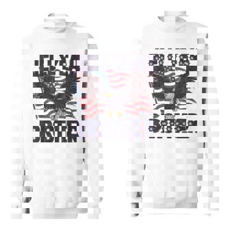 Hell Yeah Brother Bald Eagle American Flag 4Th Of July Sweatshirt | Mazezy