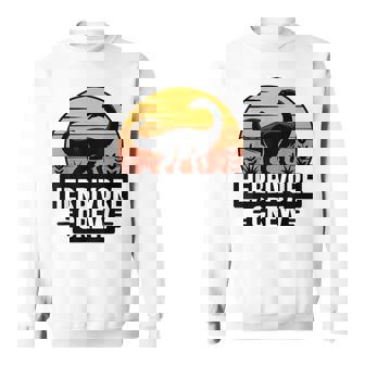 Herbivore Crew Brontosaurus Dinosaur Plant Eating Dino Sweatshirt Unisex | Mazezy