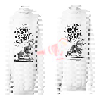 Ho Ho Hold The Plank Christmas Workout Christmas Gym Sweatshirt | Mazezy