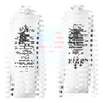 Honoring All Who Served Thank You Veterans Day American Flag Sweatshirt - Seseable