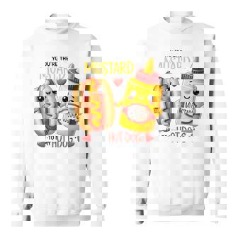 Hot Dog Mustard Food Pun Valentine Couples Bestie Friend Kid Premium Sweatshirt Unisex | Mazezy