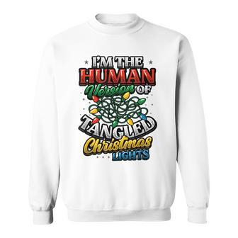 Human Version Of Tangled Christmas Lights Christmas Sweatshirt - Thegiftio UK