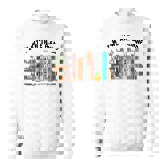 I'm With The Banned Books Reader Bookaholic Librarian Sweatshirt | Mazezy