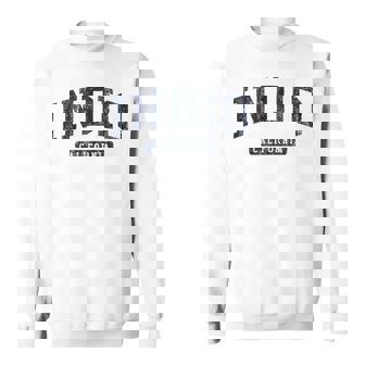 Indio CA J05 Vintage Athletic Blue Tank Top Sweatshirt Unisex | Mazezy