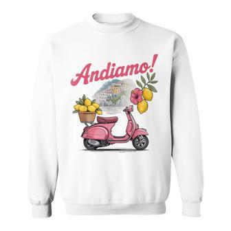 Italian Adventure Andiamo Scooter Lemons Positano Souvenir Sweatshirt - Thegiftio