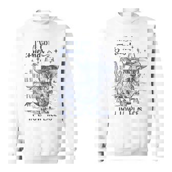 I've Got Friends Low Places Dachshund Cowboy Doxie Sweatshirt | Seseable FR
