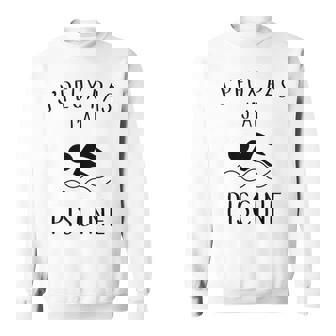 Je Peux Pas J'ai Piscine Humour Natation Cadeau Sweater e - Cadeauxyz