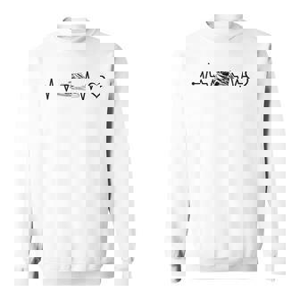 Jetski Heartbeat Heart Jetski Lover Jetskiing Sweatshirt Unisex | Mazezy