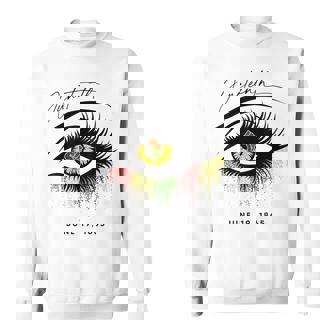 Junenth まつげ アフリカの目 美しい スウェットシャツ - Kawaiitshirt