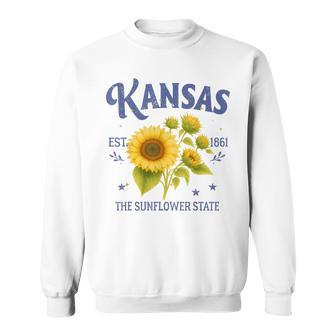 Kansas The Sunflower A State Traveling Trip Souvenir Sweatshirt Unisex | Mazezy