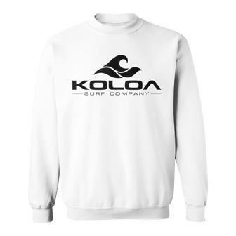 Koloa Surf Classic Wave Black Logo Graphic Sweatshirt - Thegiftio UK