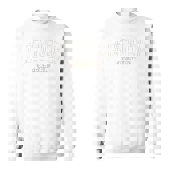 Leftovers Season Thanksgiving Varsity White Tan Letters Sweatshirt | Mazezy