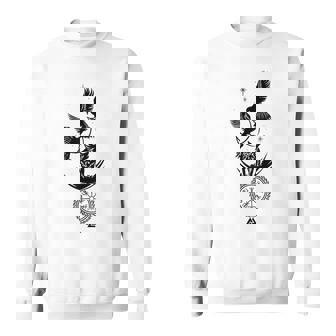 Les Animaux D'odin Loup Avec La Lune Et Les Corbeaux Hugin Sweater e - Cadeauxyz