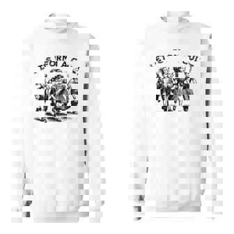 Let's Form A Cult Retro Dark Humor Satire Sweatshirt - Monsterry