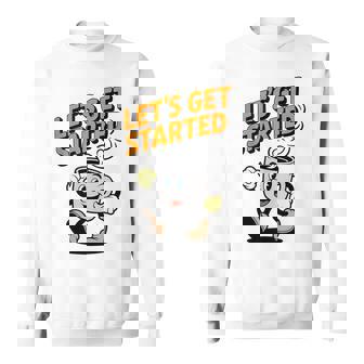 Let’s Get Started Coffee Cup Motivational Tank Top Sweatshirt Unisex | Mazezy
