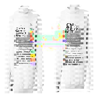 Can I Lick It Science Joke Periodic Elements Nerdy Chemistry Sweatshirt Unisex | Mazezy