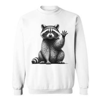 Lindo Mapachealudando En Estilo De Dibujo En El Pecho Camisa de entrenamiento - Regaloses