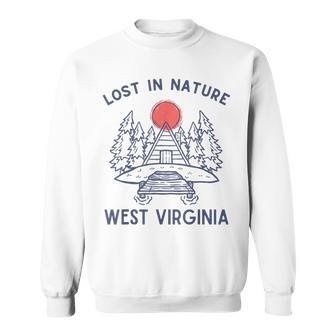 Lost In Nature Vacation Travel West Virginia Sweatshirt Unisex | Mazezy