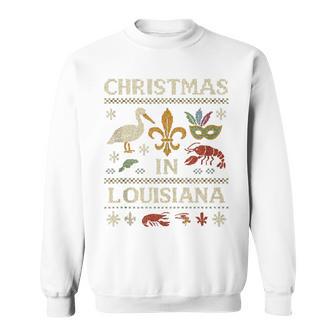 Louisiana Mardi Gras Shirt Ugly Sweater Crawfish Mask Knit Tank Top Sweatshirt Unisex | Mazezy