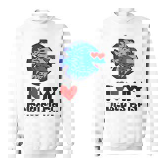 I Love My Discus Fish Sweatshirt Unisex | Mazezy