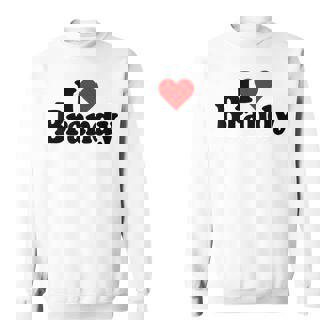 I Love Heart Brandy Name On A Sweatshirt | Mazezy