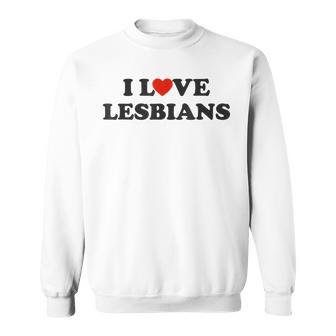 I Love Lesbians Apparel Red Heart Lesbians Sweatshirt - Thegiftio UK