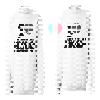 I Love Mexico ハートフラッグ レトロ 旅行 お土産 スウェットシャツ - Kawaiitshirt