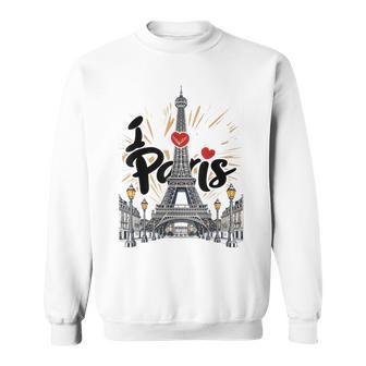 I Love Paris Torre Eiffel Francia Recuerdo Francés Camisa de entrenamiento - Regaloses