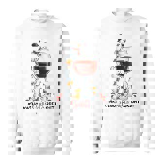 Making Spirits Bright Wine Christmas Snowman Drinking Sweatshirt Unisex | Mazezy