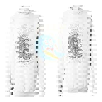 Mele Kalikimaka Santa Surfing Hawaii Christmas Sweatshirt - Monsterry