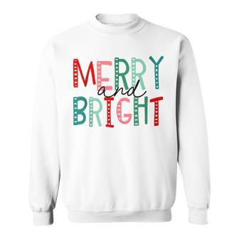 Merry And Bright Christmas Sweatshirt - Thegiftio UK