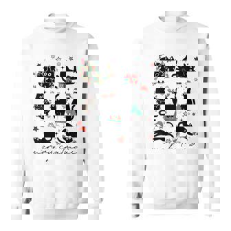 Merry Catmas Cat Christmas Kitten Cats Santa Hat Xmas Sweatshirt - Monsterry