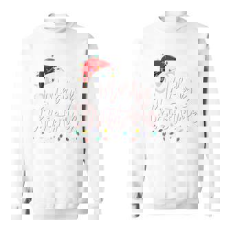 Merry Christmas Lights Red Santa Hat Xmas Family Matching Sweatshirt | Seseable CA