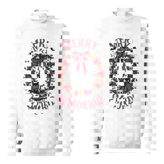 Merry And Morbid Christmas Cute Cats Goth Creepy Xmas Sweatshirt Unisex | Mazezy