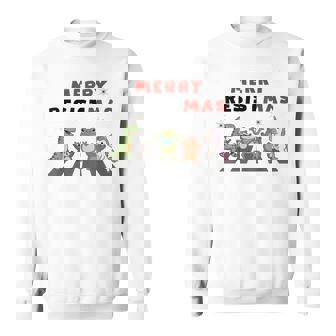 Merry Resistmas Portland Frog Protest Christmas Sweatshirt | Mazezy