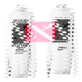 Micronesia Palau Scuba Diver Down Flag Scuba Diving Tank Top Sweatshirt Unisex | Mazezy