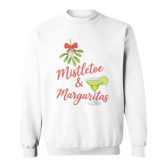 Mistletoe And Margaritas Christmas Beach Vacation Cruise Tri-Blend Sweatshirt - Monsterry