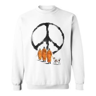 Monjes Que Caminan Por La Paz Arte Minimalista Zen Para Camisa de entrenamiento - Regaloses