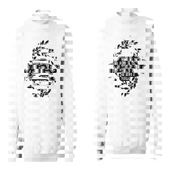 Moody And Uptight Merry And Xmas Bright Matching Couple Sweatshirt | Mazezy