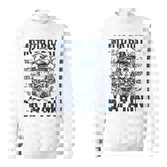 Motor Boat Captain Vintage Bearded Sailor Nautical Men Sweatshirt | Mazezy